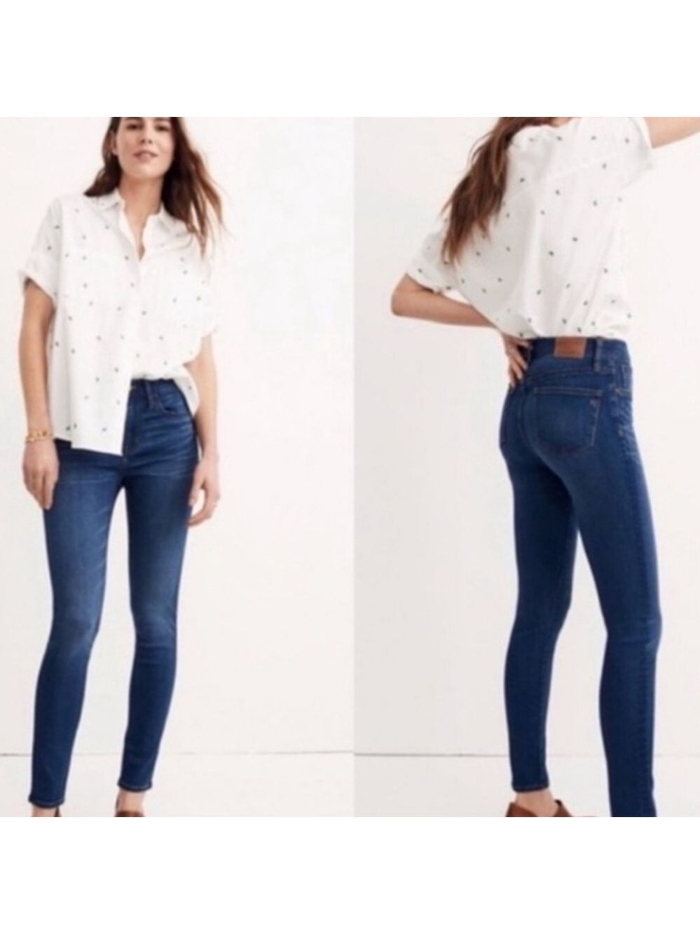 Madewell 9" High Rise Skinny Jeans in Larkspur Wash, Size 28